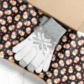 ブラックヴィンテージウォーターカラーサンタクロースクリスマス 薄葉紙