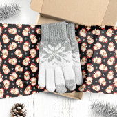 ブラックヴィンテージウォーターカラーサンタクロースクリスマス 薄葉紙