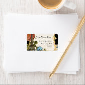 ブラックヴィンテージエッフェルタワーバラマッチングアドレス ラベル (インサイチュ)