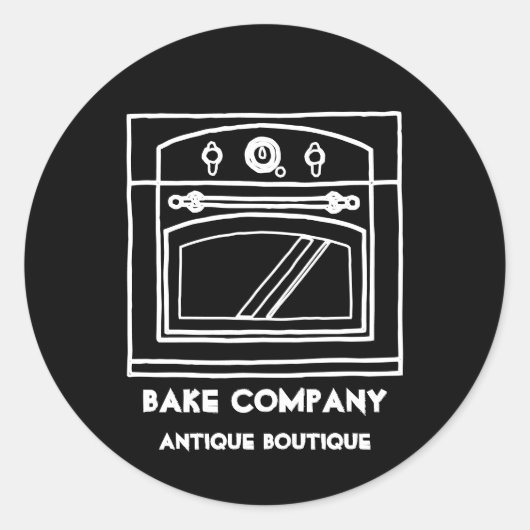ブラックヴィンテージオーブン ラウンドシール (正面)