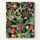 ブラックヴィンテージカラフルサボテン ノートブック (裏面)