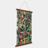 ブラックヴィンテージカラフルサボテン 吊り下げ型タペストリー (傾斜あり)