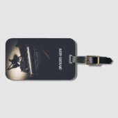 ブラックヴィンテージグランドピアノ ラゲッジタグ (正面横)