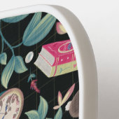 ブラックヴィンテージコテージコア ピックルボールラケット (左詳細)