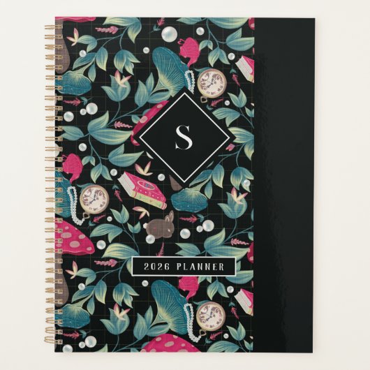 ブラックヴィンテージコテージコア プランナー手帳 (正面)