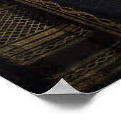 ブラックヴィンテージストーリーブックウェルカム結婚のポスター ポスター (角)