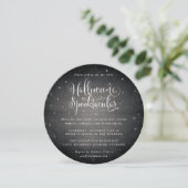 ブラックヴィンテージハロウィーンスポオクタキュラースクエア/ラウンド 招待状 (スタンド正面)