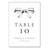 ブラックヴィンテージハンドドロー結婚ドボウ テーブルナンバー (裏面)