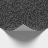 ブラックヴィンテージビクトリアンダマスクシームレスパターン ラッピングペーパー (角)