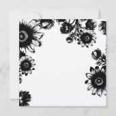 ブラックヴィンテージフラワー結婚式招待状 招待状 (裏面)