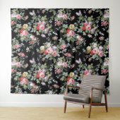 ブラックヴィンテージフローラタペストリー タペストリー (インサイチュ(横))