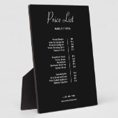 ブラックヴィンテージフローラメイクアップ価格表銘板 フォトプラーク (側面)