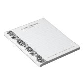 ブラックヴィンテージフローラレース ノートパッド (アングル)