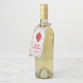 ブラックヴィンテージホリデークリスマスツリーオーナメント ボトルネックタグ (アングル)