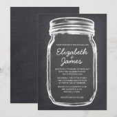 ブラックヴィンテージメイスンジャー結婚式招待状 招待状 (正面/裏面)