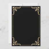 ブラックヴィンテージロコニカ結婚セレモニー 招待状 (裏面)