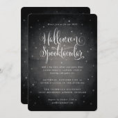 ブラックヴィンテージ熟成ハロウィンスプオクタキュラースター 招待状 (正面/裏面)