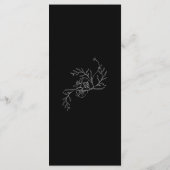 ブラックヴィンテージ結婚フローラのメニュー メニュー (裏面)