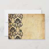 ブラックヴィンテージ結婚旋回サンキューカード サンキューカード (裏面)