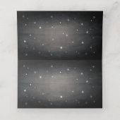 ブラックヴィンテージ色あせた星ハロウィーン折り畳み プレイスカード (内部開封)