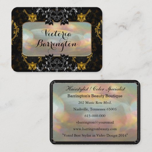 ブラックヴェニュパエレガントールプロフェッショナル 名刺 (正面/裏面)