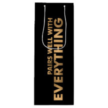 ブラック上のすべての文字ゴールドフォイルとペア