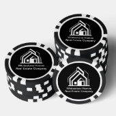 ブラック不動産会社カスタムレアルター ポーカーチップ (積み重ね)