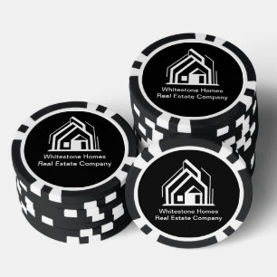 ブラック不動産会社カスタムレアルター ポーカーチップ