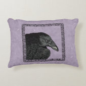 ブラック不気味クロウレイブン顔 アクセントクッション (正面)