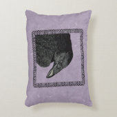 ブラック不気味クロウレイブン顔 アクセントクッション (正面(垂直))