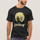 ブラック不気味ハロウィーン Tシャツ (正面)