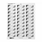 ブラック不気味レイベンハロウィーン差出人住所ラベル ラベル (フルシート)