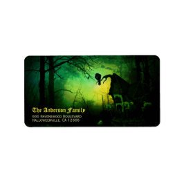 ブラック不気味レイベンハロウィーン差出人住所 ラベル