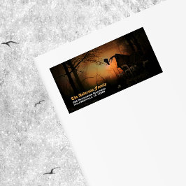 ブラック不気味レイベンハロウィーン差出人住所 ラベル