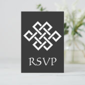 ブラック中国のRSVPカードのエレガンス 出欠カード (スタンド正面)