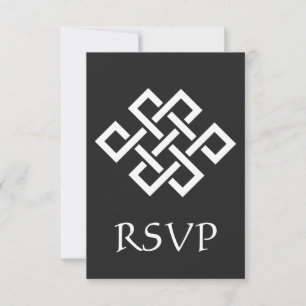 ブラック中国のRSVPカードのエレガンス 出欠カード
