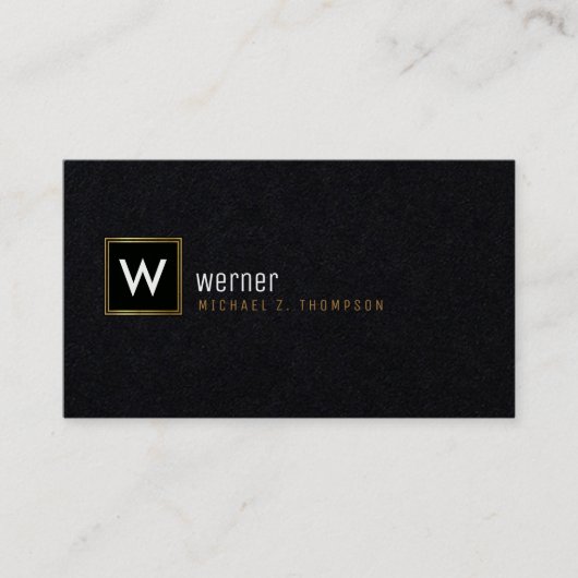 ブラック企業の・プレミアムの上品なモノグラム 名刺 (正面)