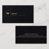 ブラック企業の・プレミアムの上品なモノグラム 名刺 (正面/裏面)