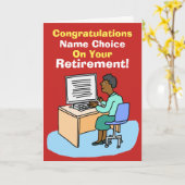 ブラック会社員、またはコンピュータユーザーのリタイア カード (黄色い花)