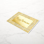 ブラック伝統アフリカンアメリカンホリデークワンザ 箔シーズンポストカード (回転した状態)