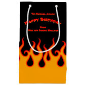 ブラック伝統的とオレンジのフレー改造ムレース スモールペーパーバッグ (正面)