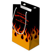 ブラック伝統的とオレンジのフレー改造ムレース スモールペーパーバッグ (裏面アングル)