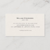 ブラック伝統的プロフェッショナル 名刺 (裏面)