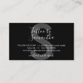 ブラック体アートアフターケアの指示タトゥー 名刺 (正面)