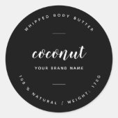 ブラック体バター包装ラベル ラウンドシール (正面)