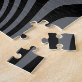 ブラック保スワール上の穏やかな文字 ジグソーパズル (側面)