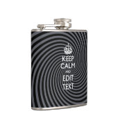 ブラック保スワール上の穏やかな文字 フラスク (右)