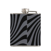 ブラック保スワール上の穏やかな文字 フラスク (裏面)