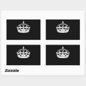 ブラック保デコールのCALM CROWN 長方形シール (シート)