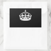 ブラック保デコールのCALM CROWN 長方形シール (バッグ)